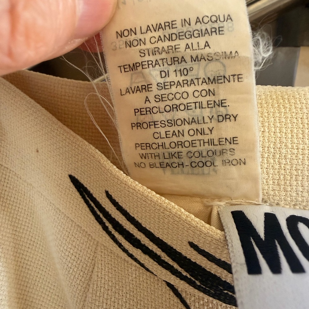 MOSCHINO couture Cream Graphic Pencil Skirt - Picture 11 of 13